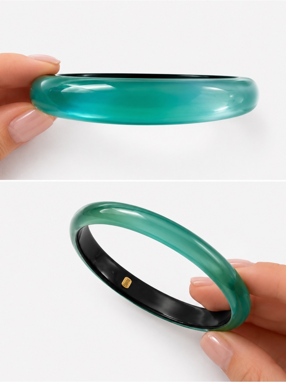 Alexis Bittar Teal Green Resin Bangle Bracelet